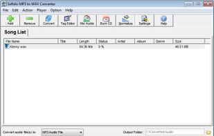 Softdiv MP3 to WAV Converter screenshot 1