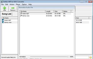 Softdiv MP3 to WAV Converter screenshot 1