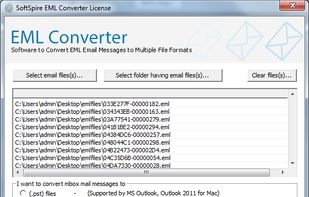 SoftSpire EML Converter screenshot 1