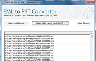 SoftSpire EML to PST Converter screenshot 1