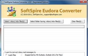 SoftSpire Eudora Converter screenshot 1