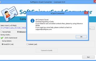 SoftSpire vCard Converter screenshot 2