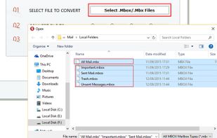 Select MBOX/MBX Files and file format option to convert 