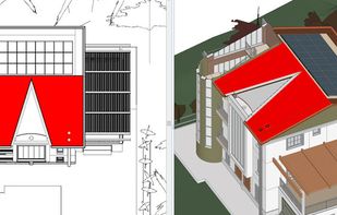 Integration of the photovoltaic system with the BIM model and the architectural project