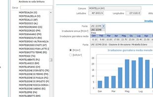 Calculation of solar irradiation from Meteonrom® or PVGIS® climate databases