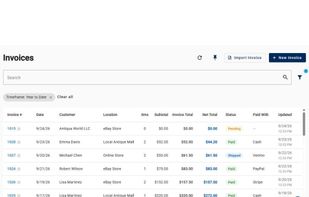 Invoices across booths, eBay and your online store