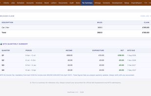 MTD quarterly summary with due dates
