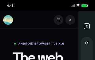 Image of browser showing homepage
