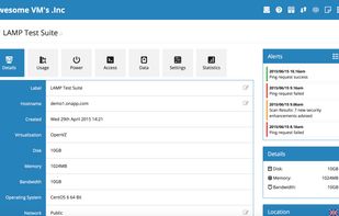 SolusVM screenshot 2