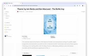 Rich reader mode showing screenshots and export options