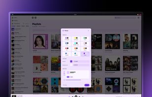 SONE: Deep theme customization — 12 presets, a full color picker, and auto light/dark modes