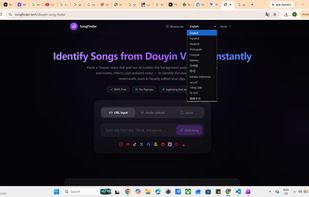 Tool home page with 13 supported languages