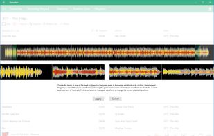 SonicWeb for Windows 10 trimming dialog