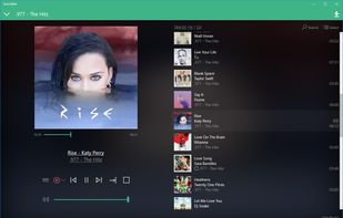 SonicWeb for Windows 10 now playing screen