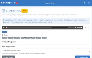 Dictation exercise