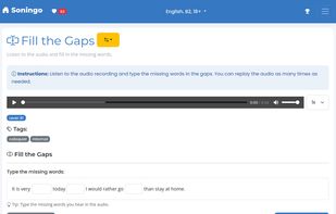 Fill the Gaps exercise