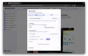 Advanced access control and sharing options in SOPX - share with team, individuals or with anyone using public links.
