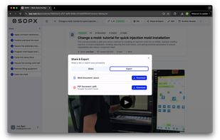 Export SOPs into Word or PDF in SOPX.