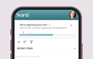 Sorti automatically sorts your screenshots, links, and saves into smart categories — shopping, recipes, places, and more. No manual effort required.
