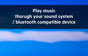 Play music through your wireless Bluetooth Device/ Apple Air