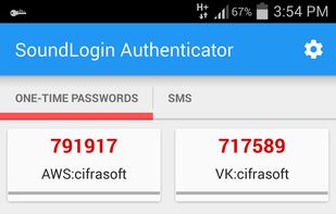 SoundLogin Authenticator screenshot 1