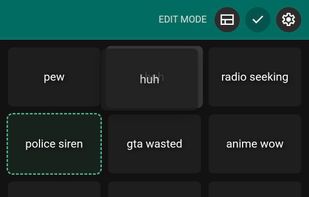 Edit mode for simple button and layout customization via drag&drop.