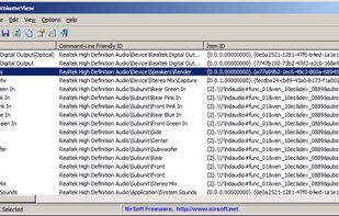 View showing command-line friendly IDs of sound devices