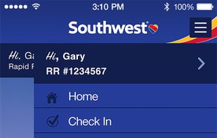 Southwest Airlines screenshot 1