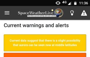 SpaceWeatherLive screenshot 1