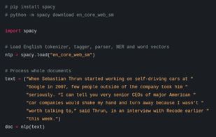 spaCy screenshot 1