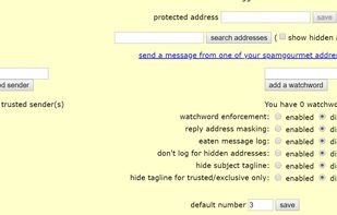 Spamgourmet screenshot 1