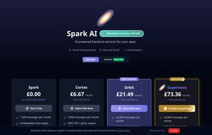 Pricing: free tier, then $9, $29 and $99 a month by message volume