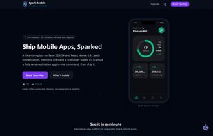 Spark Mobile: an Expo and React Native starter, sold as source