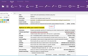 Interface displayed when annotating a PDF