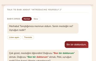 Listen & Speak Lab to topic-based practice and receive personalized report