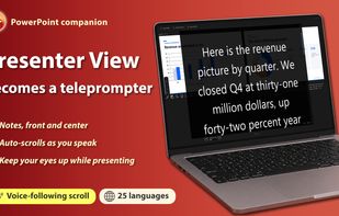 Your PowerPoint Presenter View becomes a voice-following teleprompter