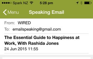 Displays html emails to see context at a quick glace