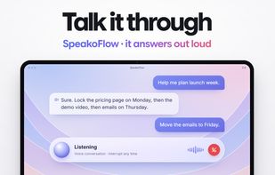 Talk it through: a hands-free voice chat that answers out loud
