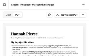 Specific Resume screenshot 2