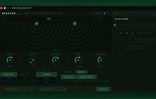 SPECTER DESKTOP main window with expanded Playlist area
