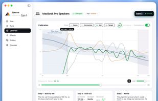 Correction plots the measured frequency response, automatically calibrates and gives you full control!