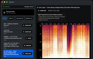 Lossless audio detection