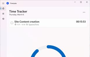 App for Windows - Time tracker view