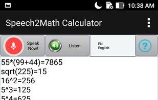 Speech2Math Calculator screenshot 1