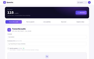 Transcribe audio