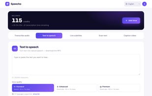 Text to speech