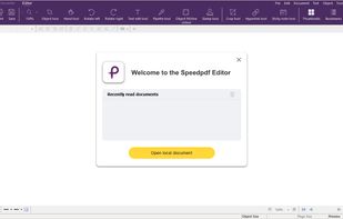 Interface displayed at startup