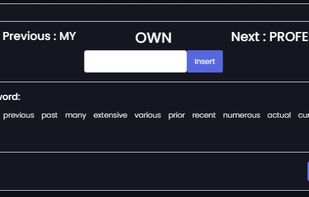 Add word in between words