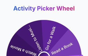Spin the Activity Picker Wheel to quickly choose a fun, creative or productive activity and get instant ideas to decide how to spend your time with ease.