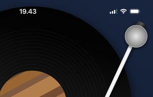 iPhone vinyl player view